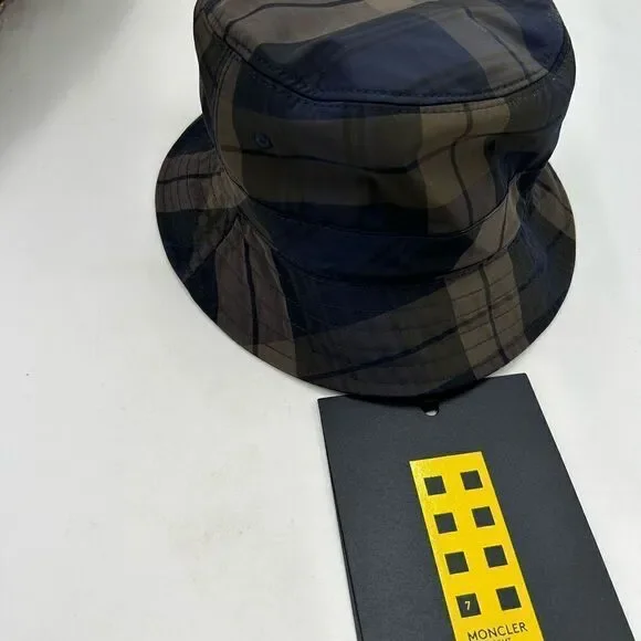 Men’s Moncler genius fragment printed check, nylon bucket, hat, size medium - Picture 8 of 8